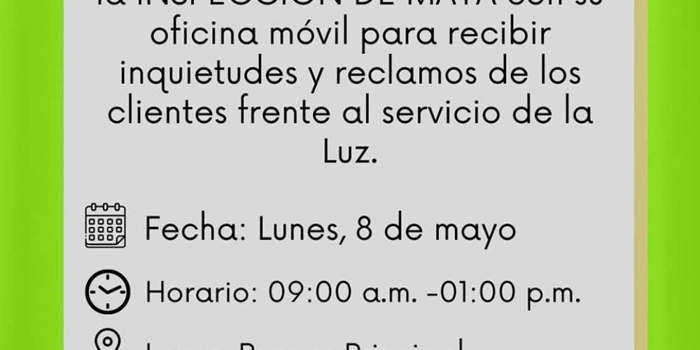 OFICINA MÓVIL DE ENEL VISITA LA INSPECCIÓN DE MAYA