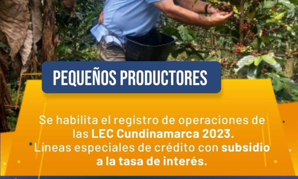 CONVOCATORIA LÍNEA ESPECIAL DE CRÉDITO – LEC CUNDINAMARCA 2023