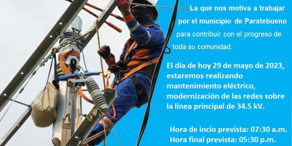 ¡AVISO! INTERRUPCIÓN DEL SERVICIO ELÉCTRICO